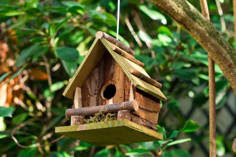 Birdhouse hanging from a tree