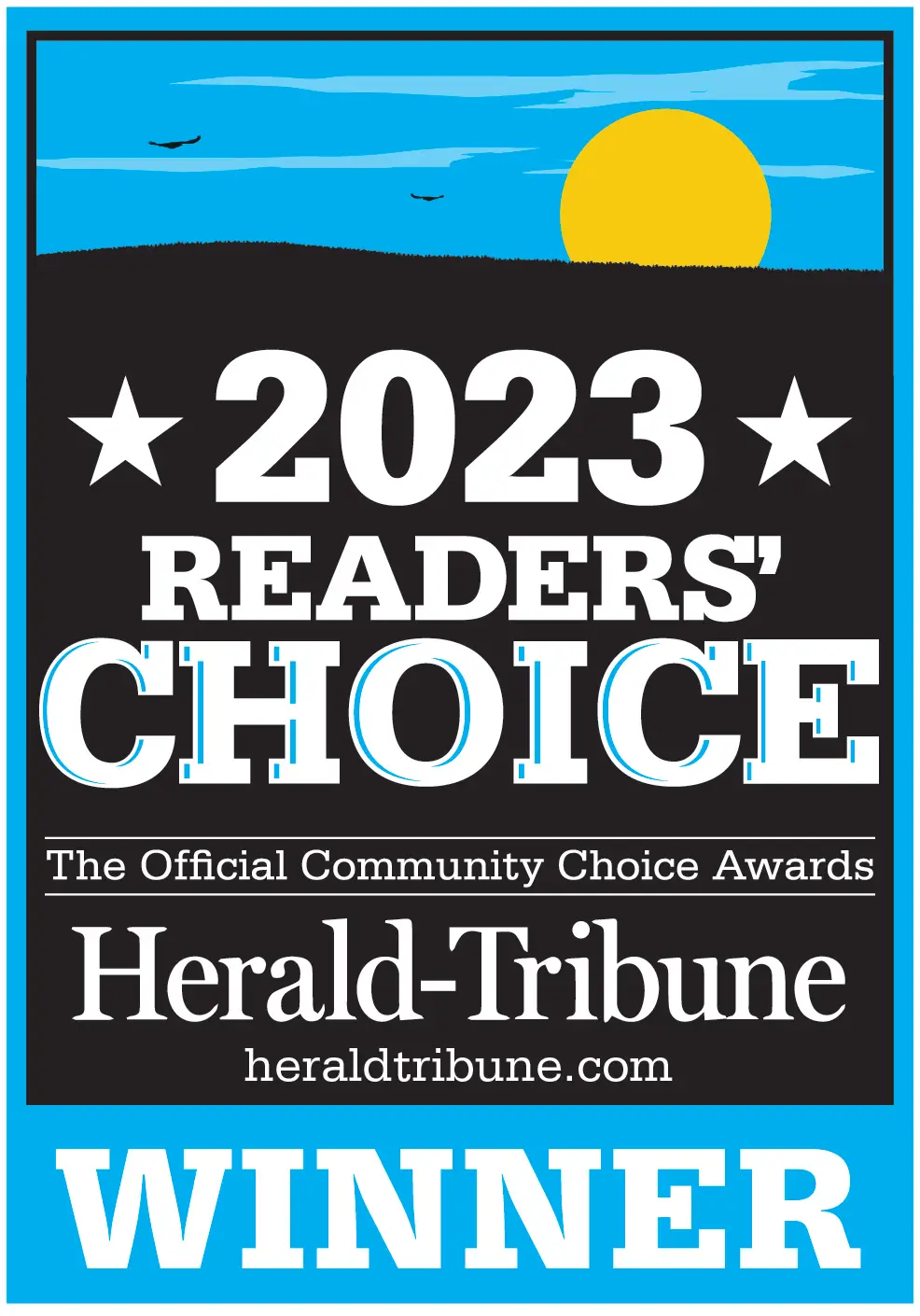 Herald-Tribune 2023 Manatee Readers' Choice First Place award badge