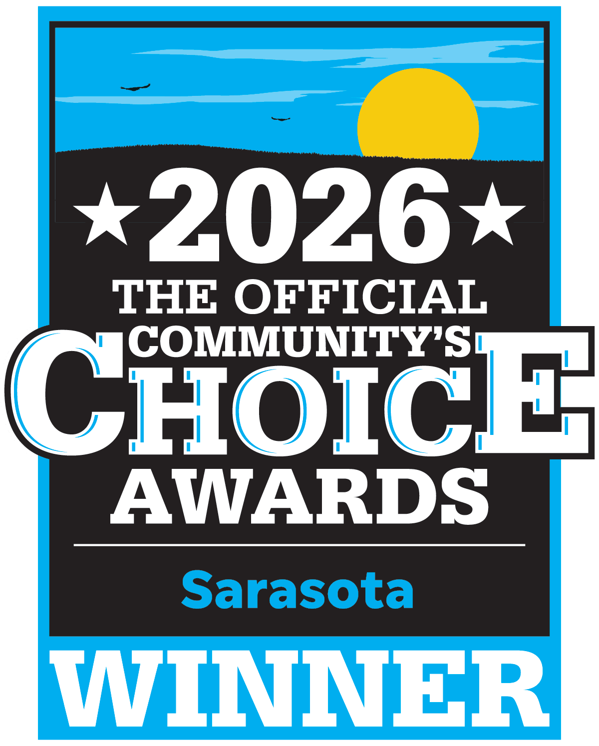 Herald-Tribune 2026 Manatee Readers' Choice First Place award badge